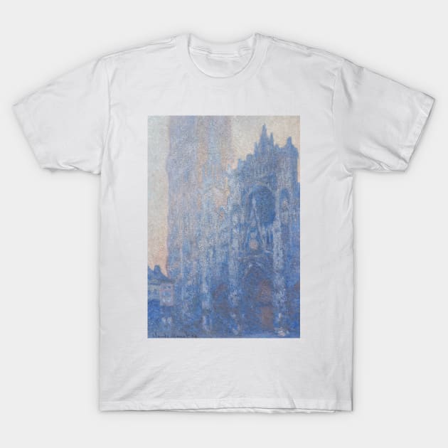 Rouen Cathedral Facade and Tour d'Albane (Morning Effect) by Claude Monet T-Shirt by Classic Art Stall